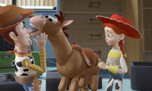Woody Jessie and Bullseye in Toy Story
