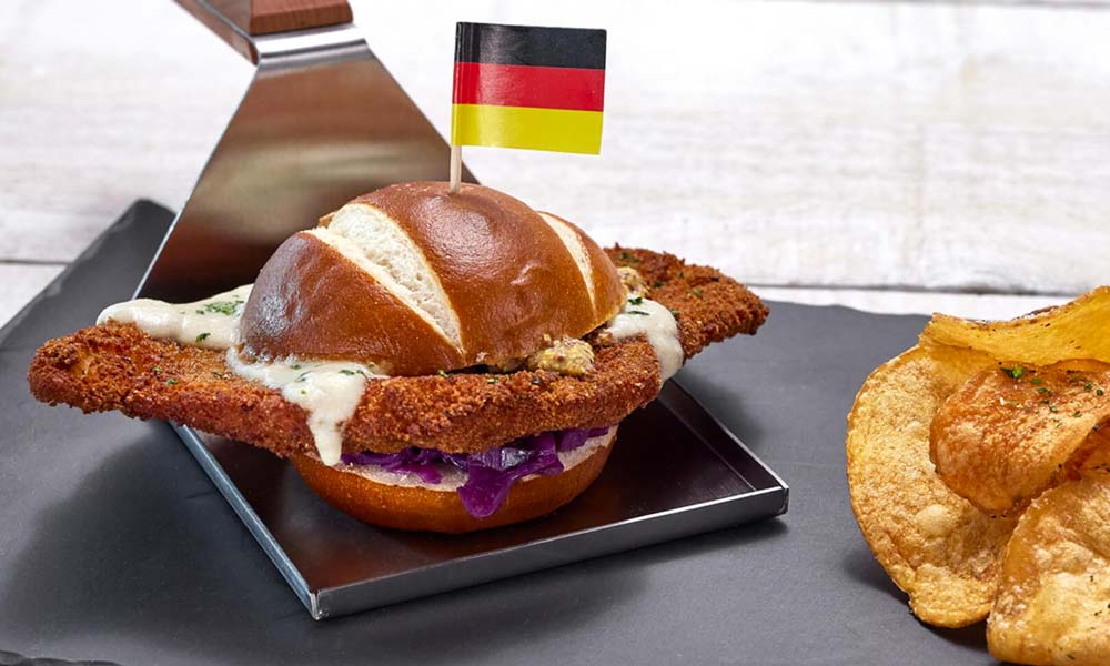 Mardi Gras Carnaval Dish - Pork Schnitzel Slider From Germany